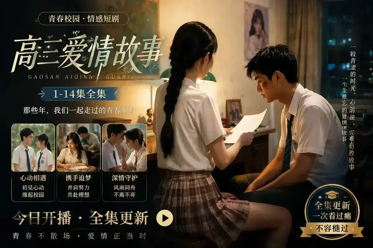 AI校园短剧《B中爱情故事》完整版未删减 4KHDR画质 高清观看 百度网盘在线秒存